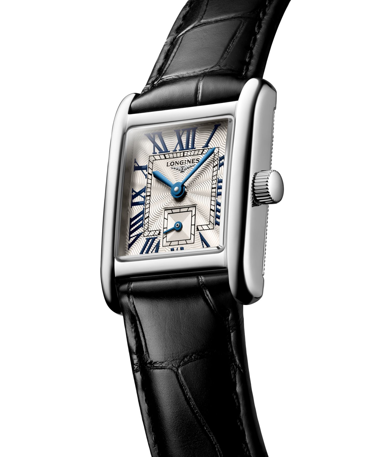 Женские часы Longines Swiss Mini DolceVita Black Strap Watch 22x29mm — фото 2