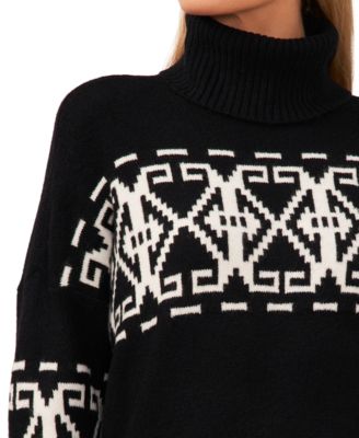Women's Fair Isle Long Sleeve Turtleneck Sweater