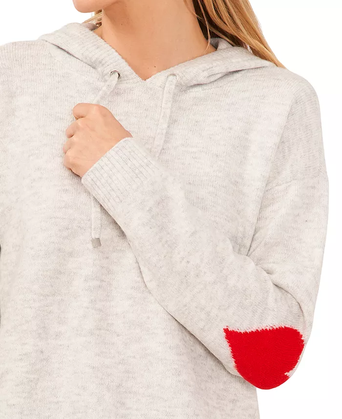 Women's Valentine's Crewneck Elbow Hearts Long-Sleeve Hoodie Sweater - thumbnail 3