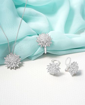 Wrapped in Love - Diamond Starburst 20" Pendant Necklace (1-1/2 ct. t.w.) in 14k White Gold