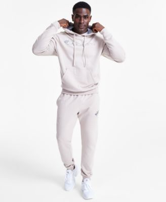 Mens Powerblend Standard Fit Logo Print Fleece Hoodie Jogger Pants