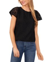 Macys womens store black tops