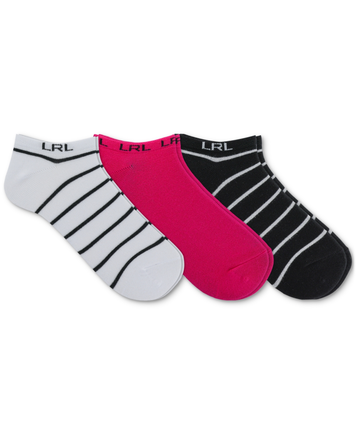 Lauren Ralph Lauren Women's 3-pk. Patterned Ankle Socks In Assorted