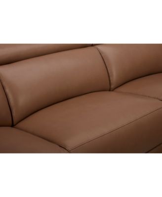Nevio 39" Leather Power Recliner and Headrest, Created For Macy's