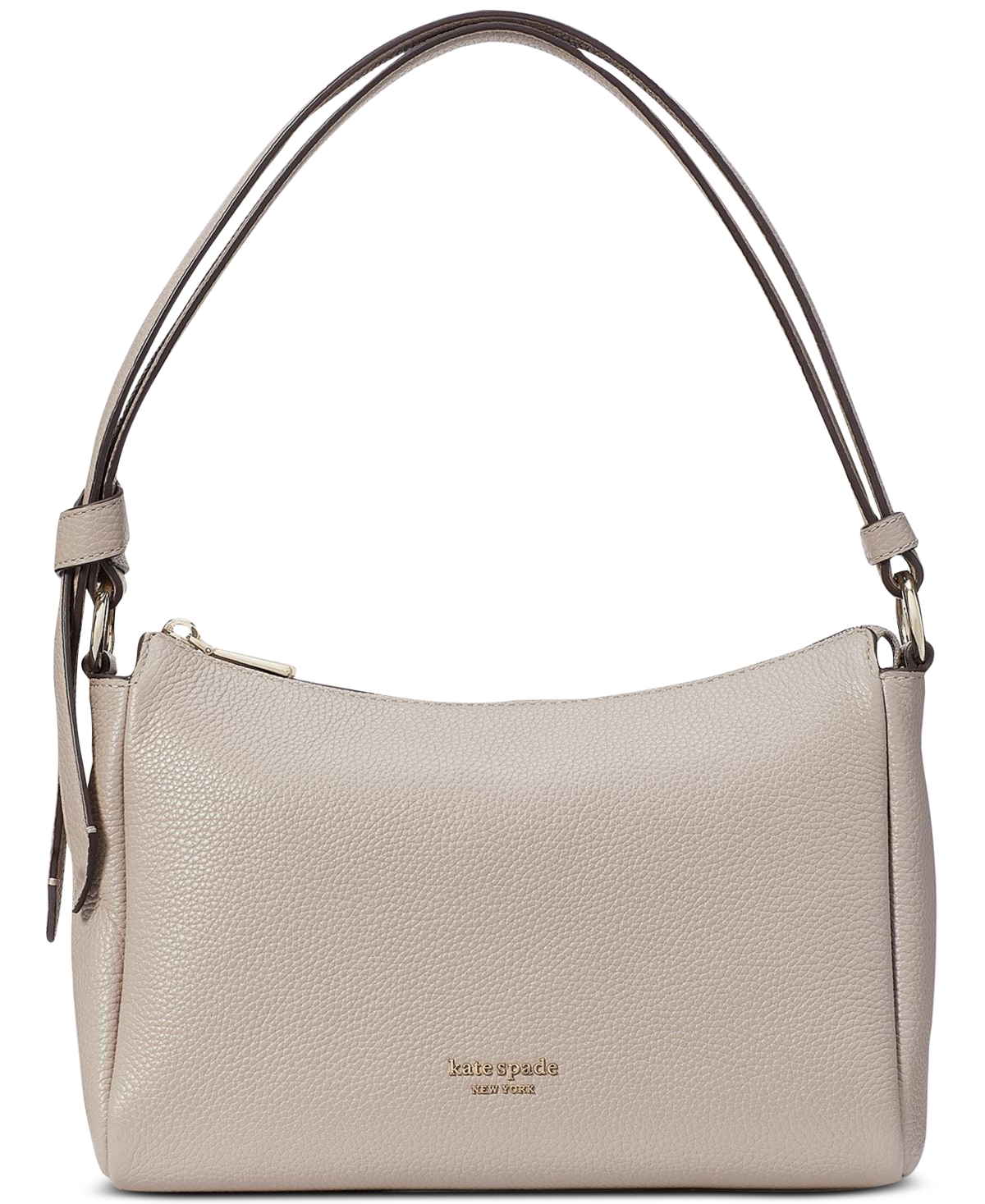 kate sapde new york Knott Small Pebbled Leather Shoulder Bag - Warm Taupe.