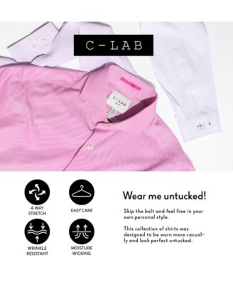 Men's Slim-Fit Motif-Print Dress Shirt