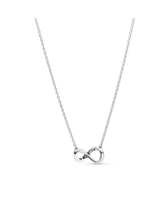 Moments Sterling Sparkling Cubic Zirconia Infinity Collier Necklace