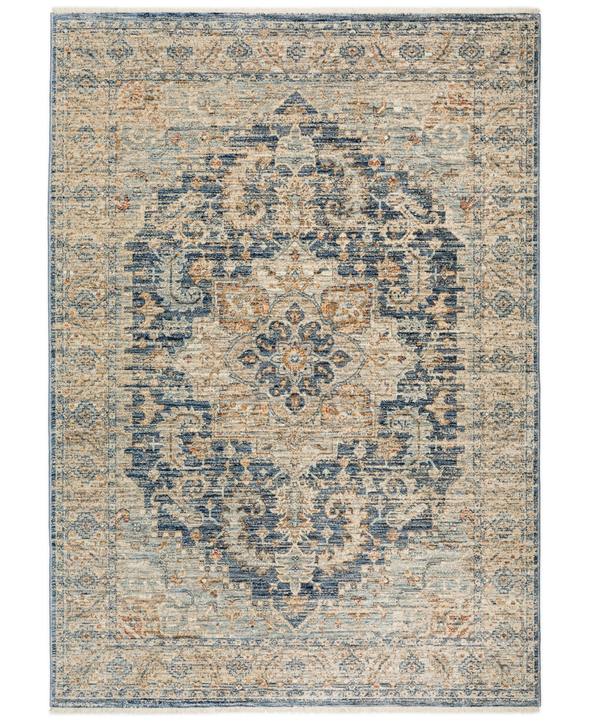 D Style Perga Prg3 3' X 5' Area Rug In Navy