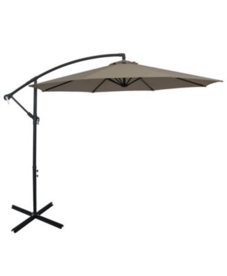 10 Feet Offset Umbrella with 8 Ribs Cantilever and Cross Base