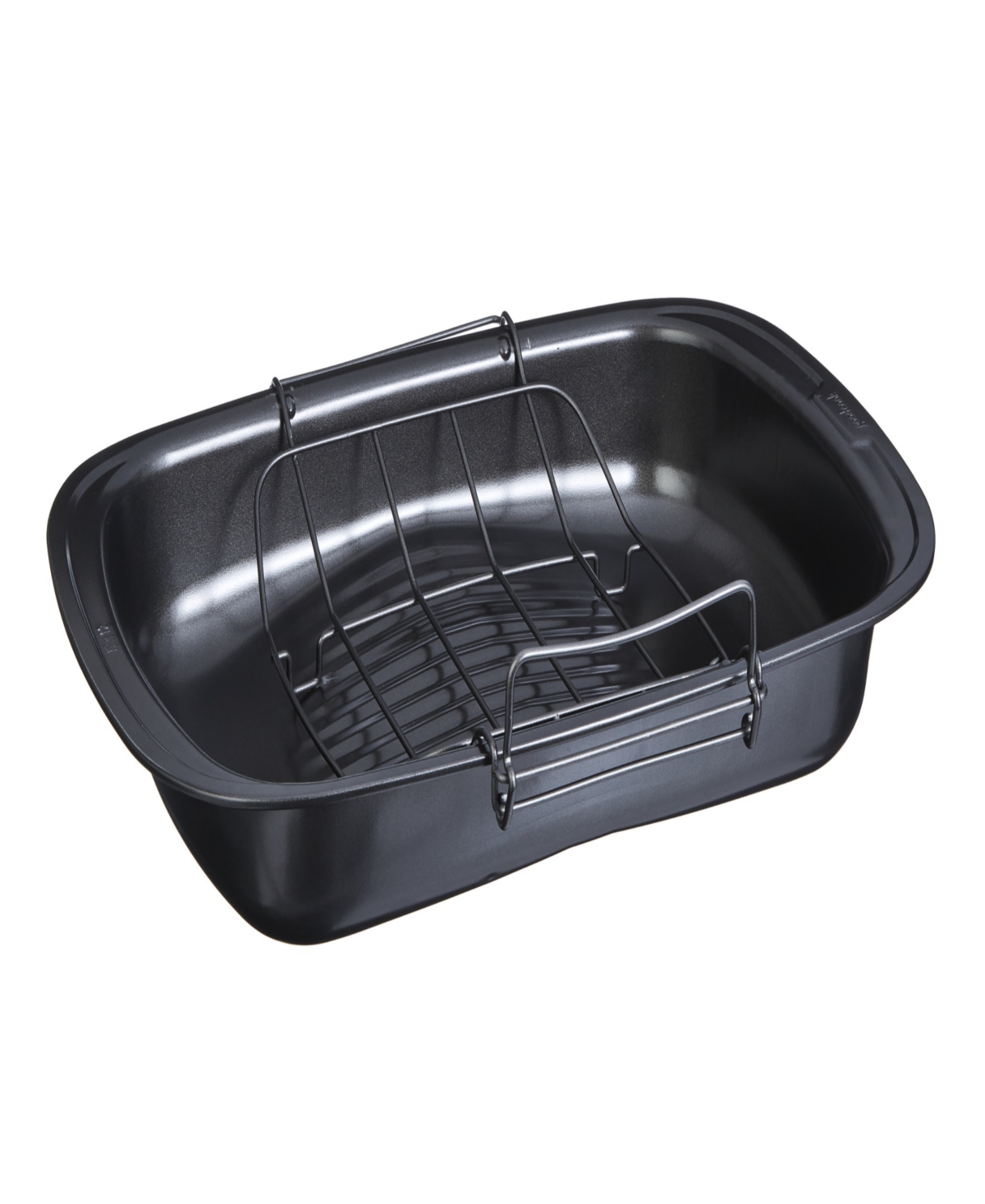 Good Cook Everyday Nonstick Quick-baste Roasting Pan With Locking Rack In Gray