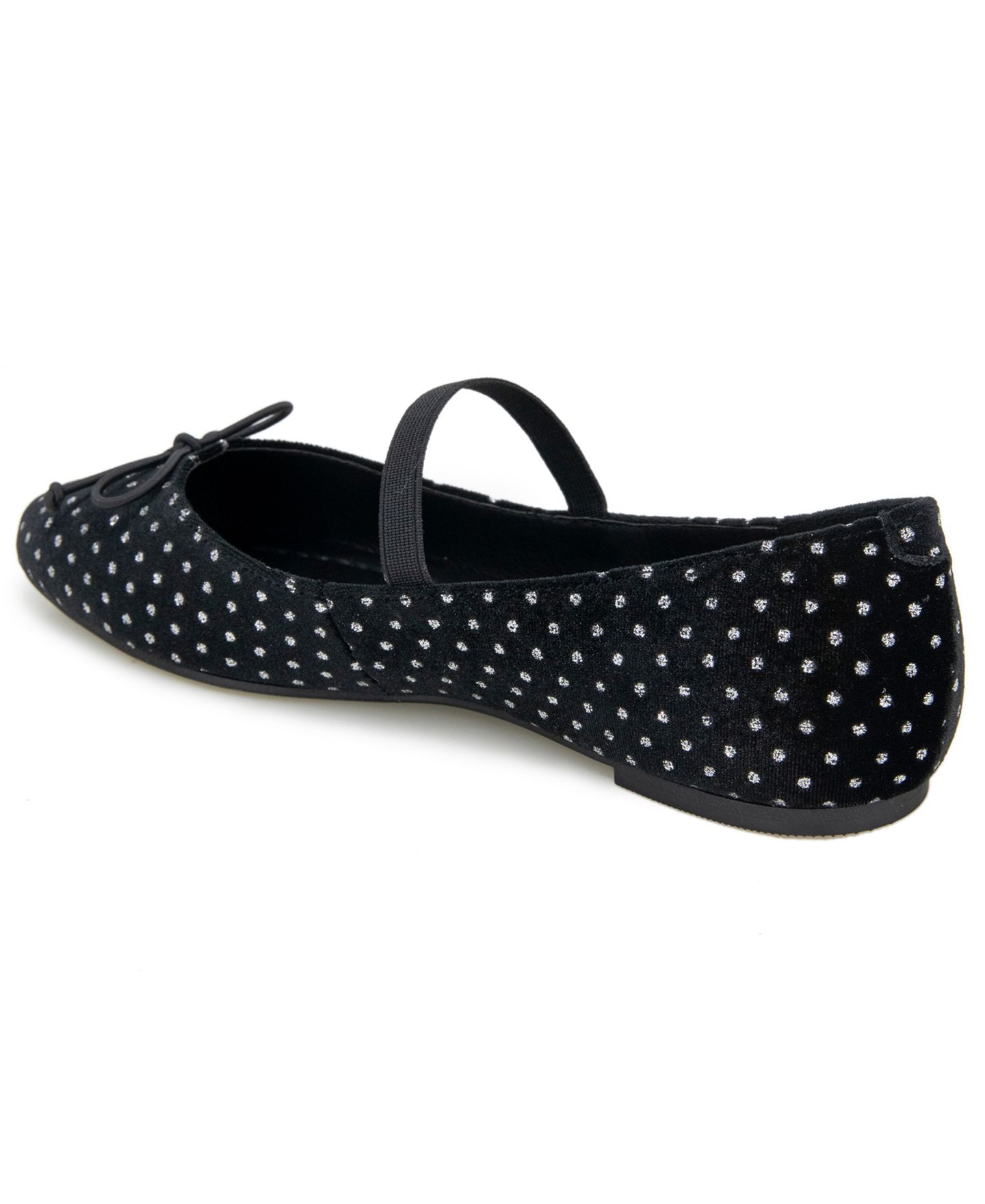 Женские балетки Kenneth Cole New York Myra Square Toe Ballet Flats, цвет: Чёрный / Серебристый — фото 6
