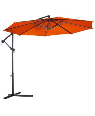 10 Feet Patio Outdoor Sunshade Hanging Umbrella without Weight Base