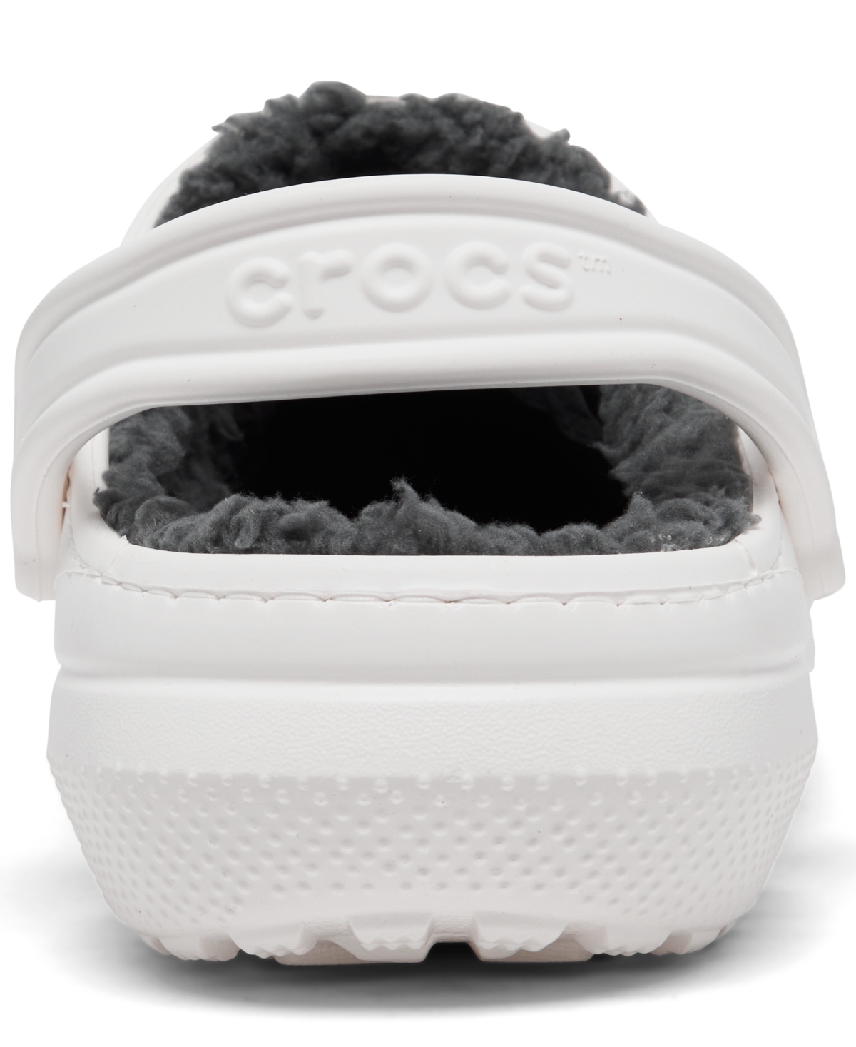 Crocs Men's And Women's Classic Lined Clogs From Finish Line In White,gray