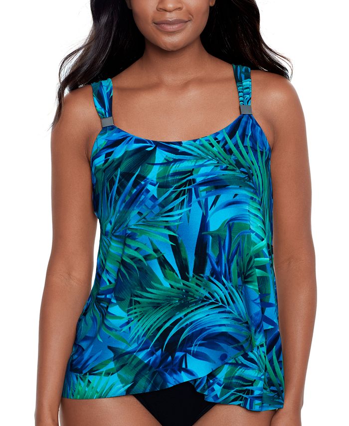 Miraclesuit Women's Palm Reeder Dazzle Underwire Tankini Top - Macy's