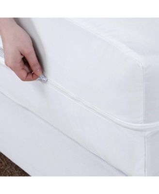 Waterproof Zippered Mattress Encasement - Short Queen Size (9-11 Deep) - White