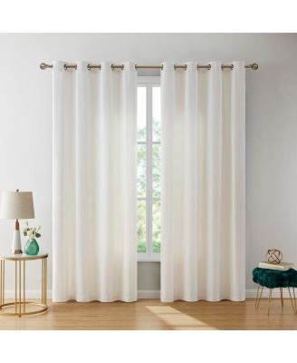 Sawyer Premium Luxurious Lush Velvet Soft Light Filtering Grommet Window Curtains - Set of 2 Panels
