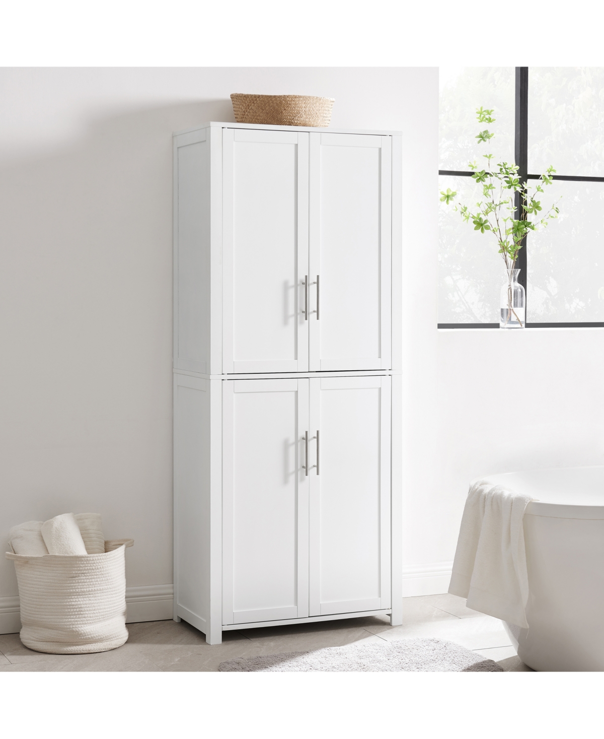 Crosley Furniture Savannah Medium-Density Fiberboard (Mdf) Tall Kitchen Storage Pantry