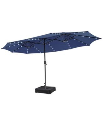 Outdoor Double-Sided Umbrella with 48 LED Lights, Patio Ready