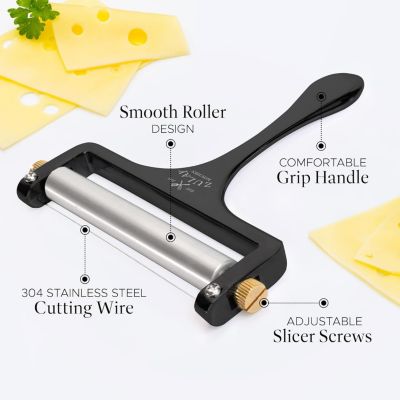 Heavy Duty Adjustable Cheese Slicer with 2 Extra Wires
