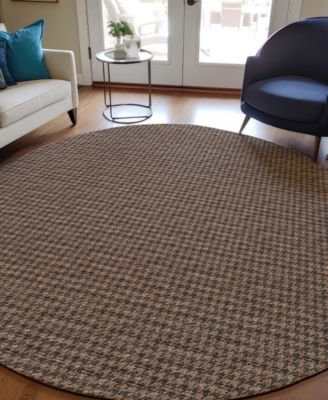 Hinton Washable HN1 10' x 10' Round Area Rug