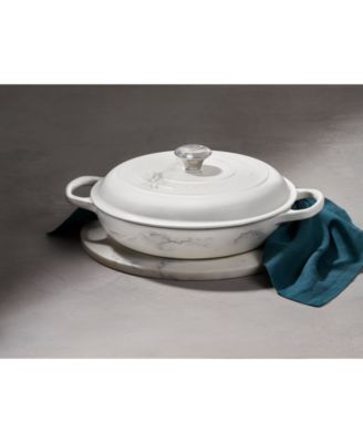 Marble-Motif 3.5-Qt. Enameled Cast Iron Braiser 