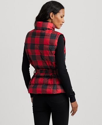Lauren Ralph Lauren Women s Buffalo Check Quilted Down Vest Macy s