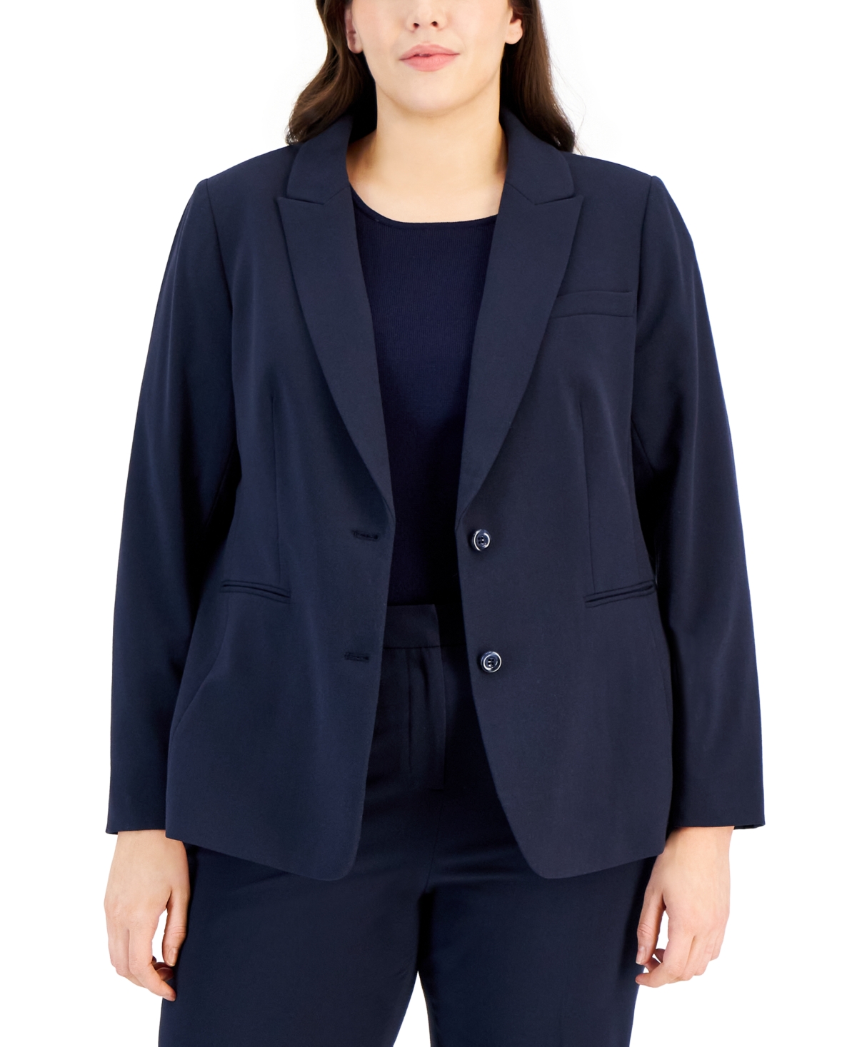 $920 Elie Tahari Women's Black Stella Studded-Lapel One-Button Blazer  Jacket 4