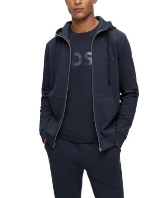 Hugo boss hooded sweatshirt with store logo and reflective detailing