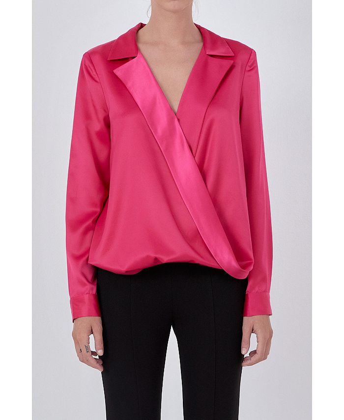 Blouse satin rose 2025