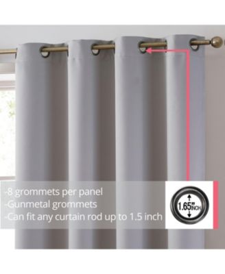 Laurance Full Shaded Blackout Curtains  - Thermal Insulation Light Blocking Home Theater Grommet Window Drapery Basement Curtains, Set of 2