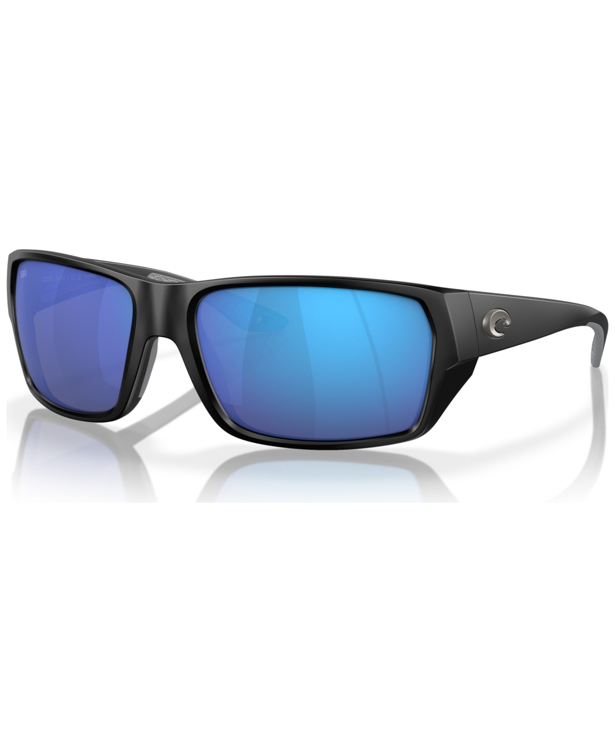 Men's Tailfin Polarized Sunglasses, Mirror 6S9113 - Black, Blue