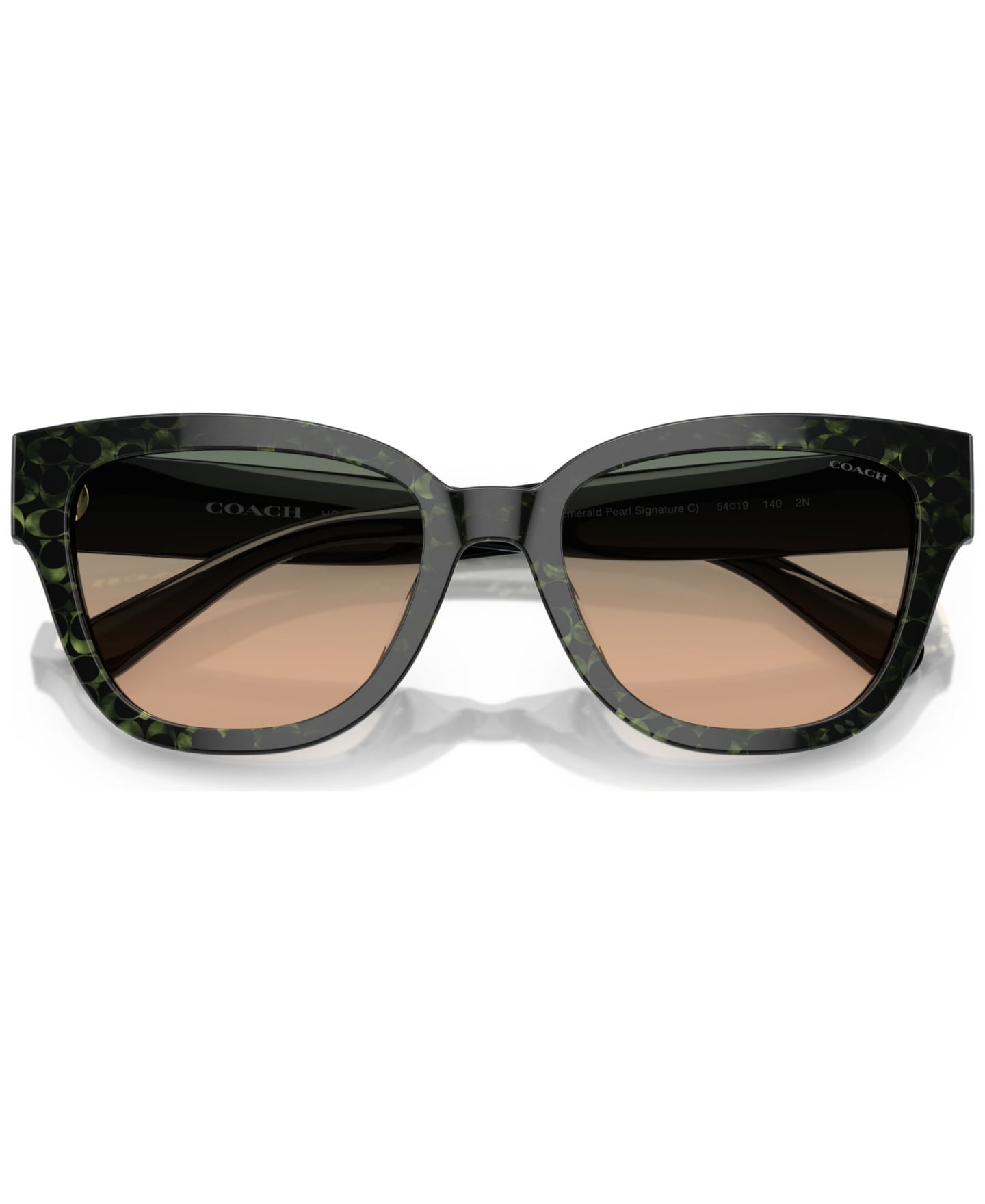 Женские солнцезащитные очки COACH CL920 Sunglasses, Gradient HC8379U, цвет: Изумрудный жемчужный — фото 2