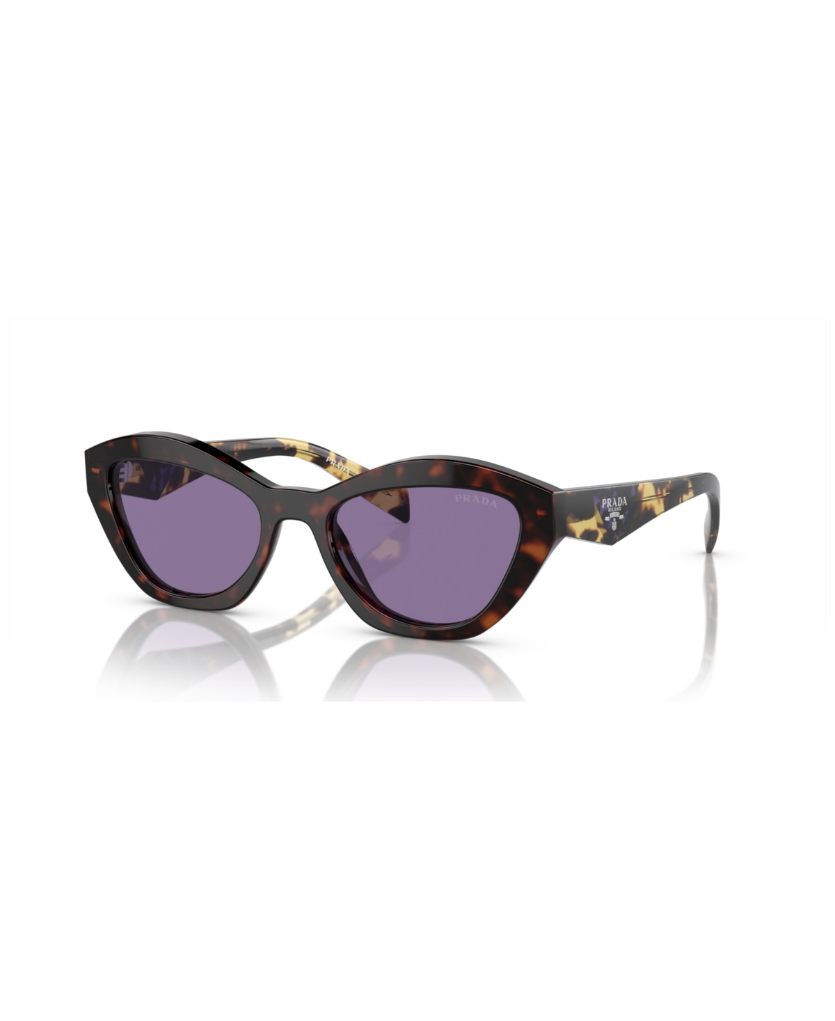 Prada Women's Low Bridge Fit Sunglasses, Mirror Pr A02sf In Havana