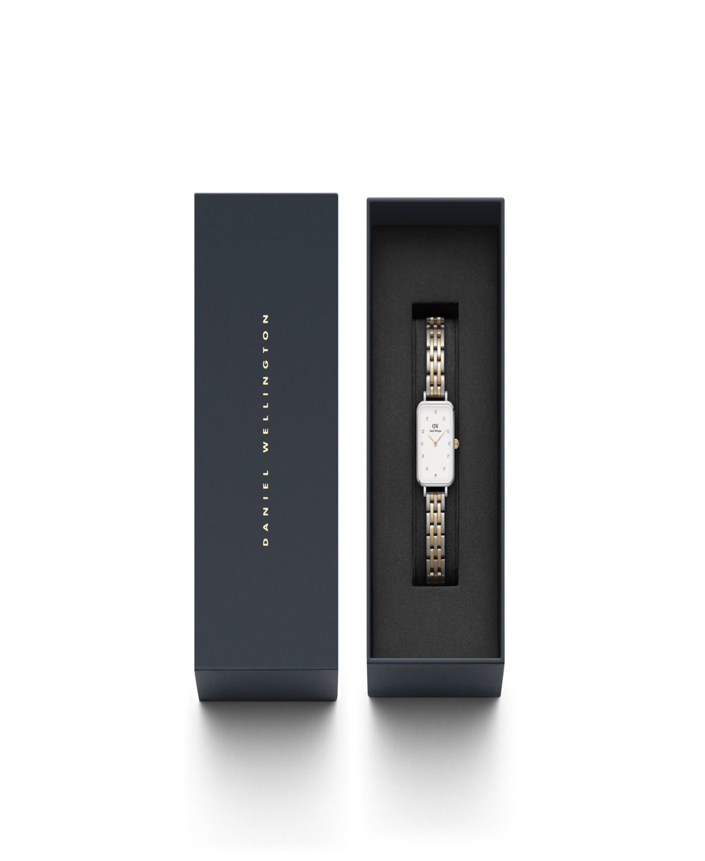 Женские часы Daniel Wellington Quadro Lumine 5-Link Two-Tone Stainless Steel Watch 20 x 26mm — фото 2