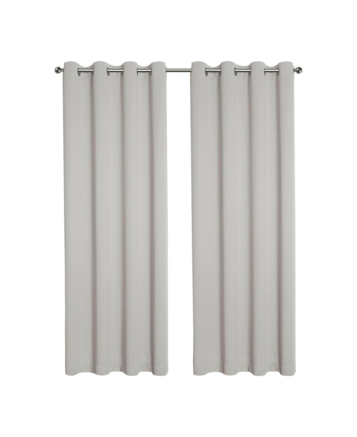 Hotel Living 2 Pack 100% Blackout Grommet Top Ivory Beige Curtain Panels - Ivory beige