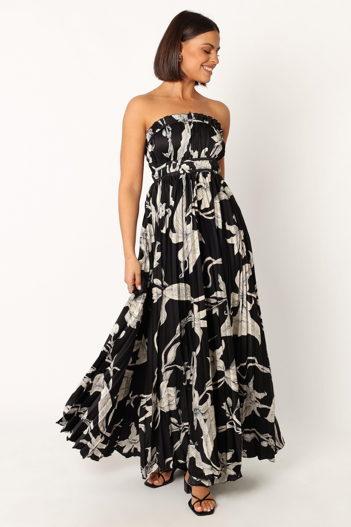 Petal And Pup Womens Angelique Strapless Maxi Dress In Black