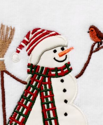 Snowman Park Cotton Hand Towel, 16" x 28"