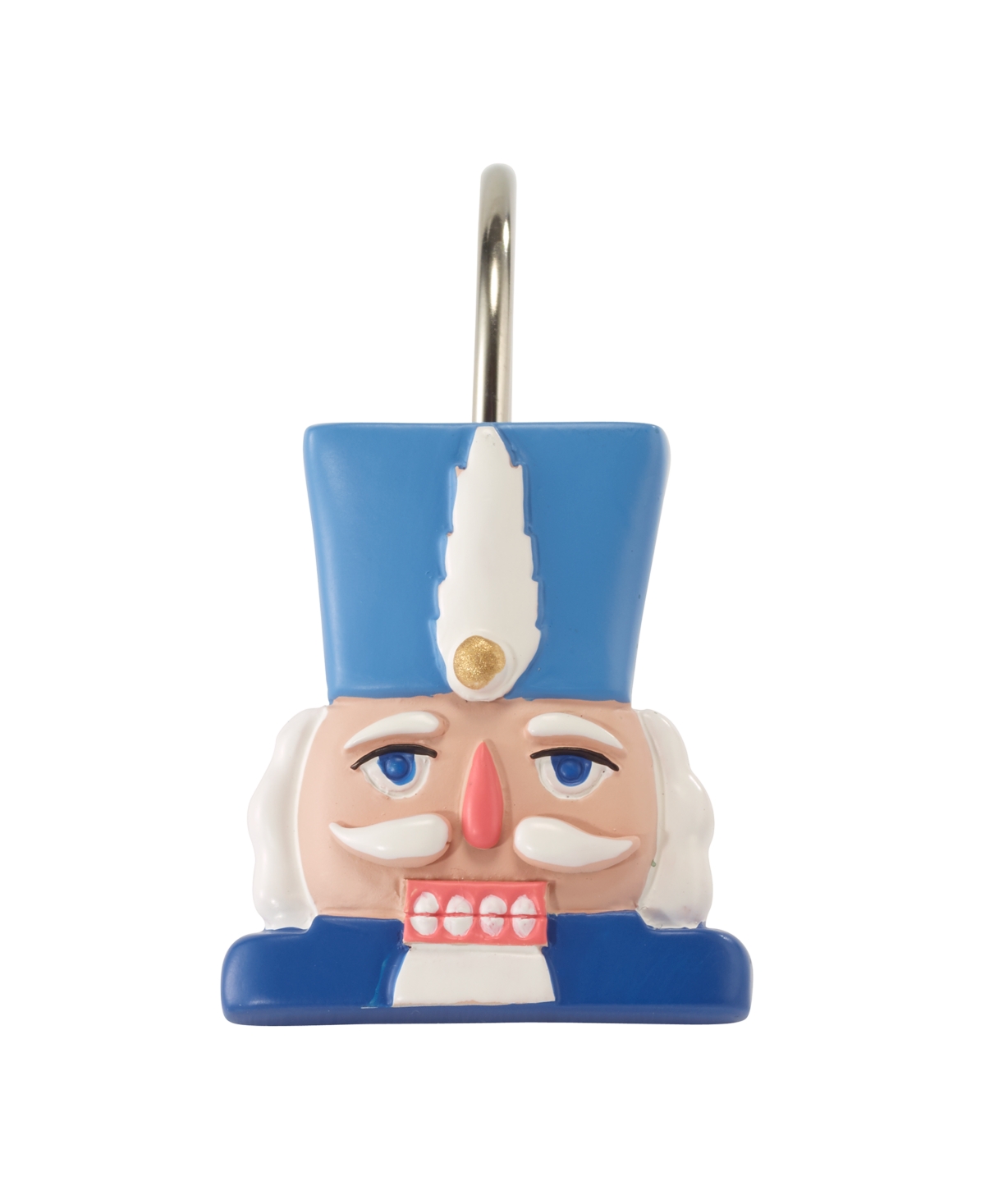 Avanti Nutcracker Trellis Shower Curtain And Shower Hooks, 13 Piece Set In White