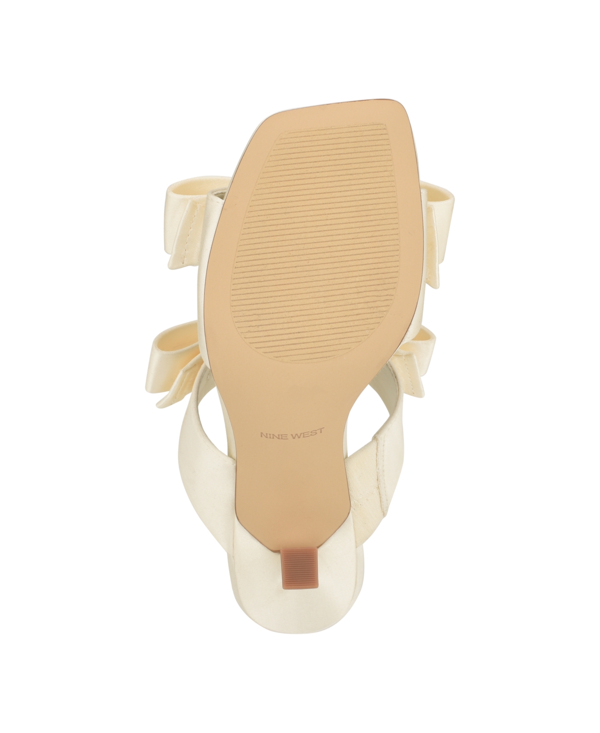 Nine West Women's Yoloh Bridal Square Toe Dress Sandals -Satin