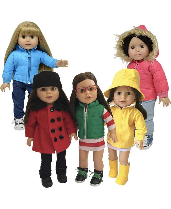 The New York Doll Collection 18 Inch Doll Five Coats Set - Macy's