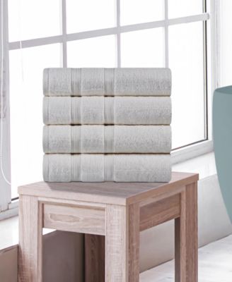 Smart Dry Zero Twist Cotton 4-Piece Bath Towel Set