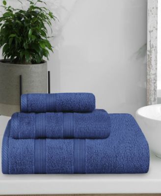 Smart Dry Zero Twist Cotton 3-Piece Assorted Towel Set