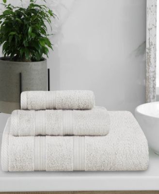 Smart Dry Zero Twist Cotton 3-Piece Assorted Towel Set