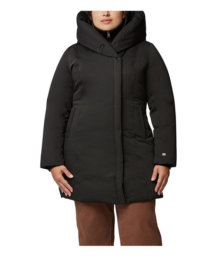 Soia & kyo fur trim asymmetric front down coat online