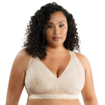 Women's Adriana Wire-Free Lace Bralette, Bare, 30K