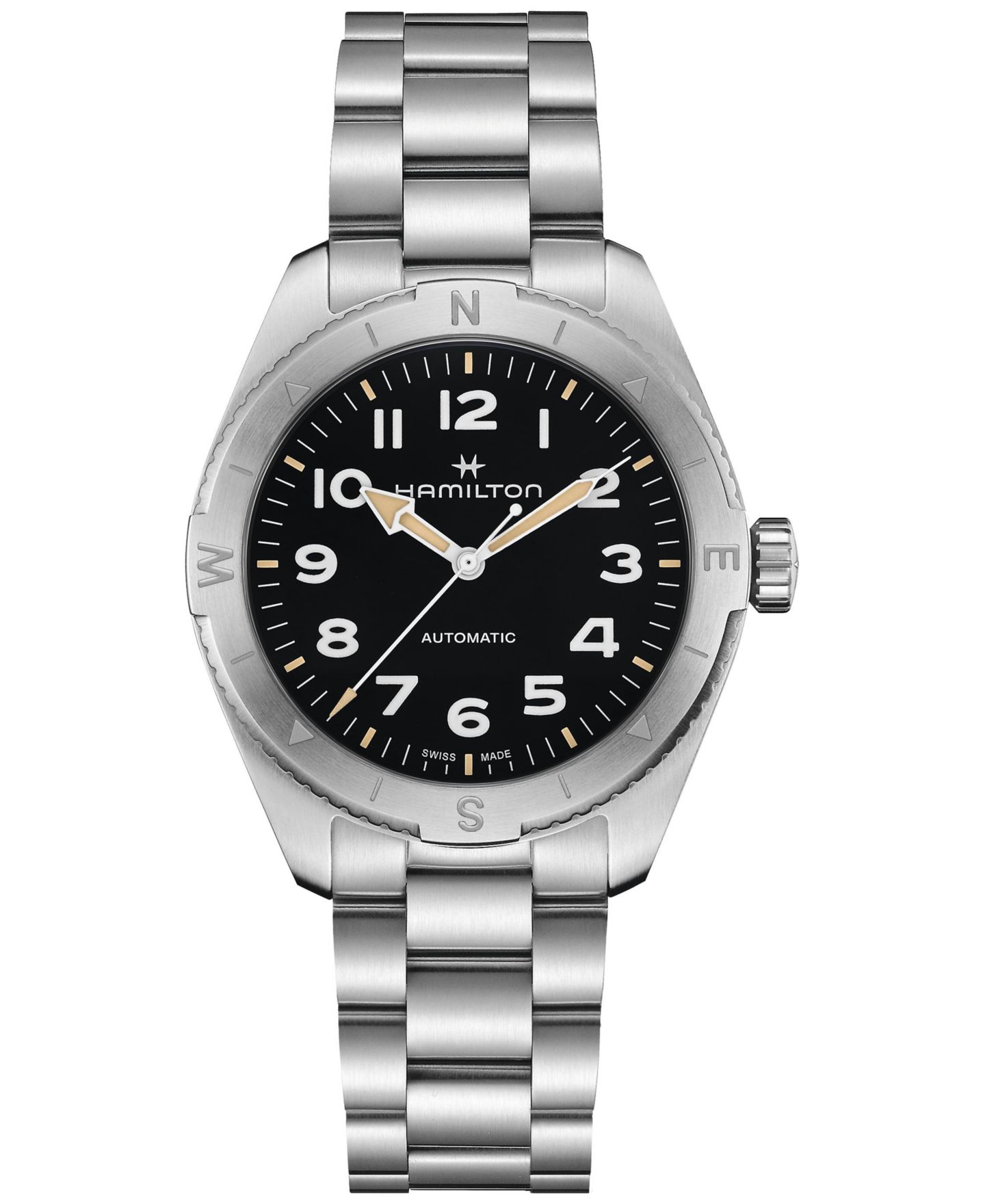 Мужские часы Hamilton Swiss Automatic Khaki Field Expedition Stainless Steel Bracelet Watch 41mm — фото 1