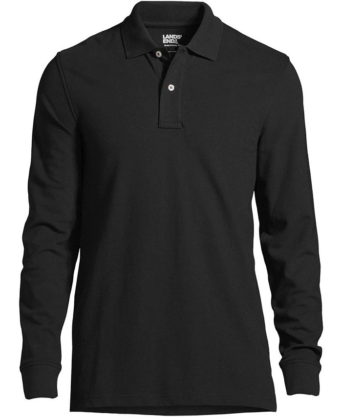 Lands' End Men's Big and Tall Comfort First Long Sleeve Mesh Polo Shirt