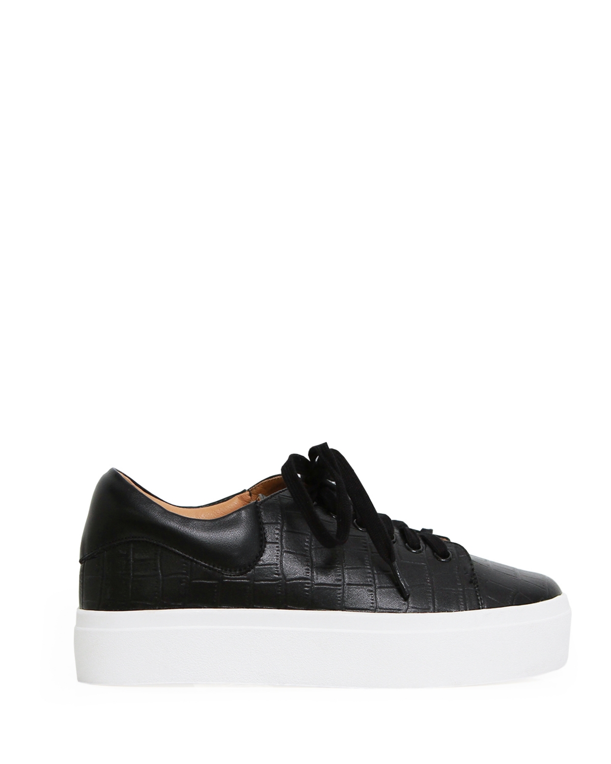 Women Belle & Bloom Just A Dream Croc Leather Sneaker - Black