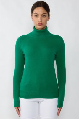 Women's 100% Pure Cashmere Long Sleeve Turtleneck Pullover Sweater