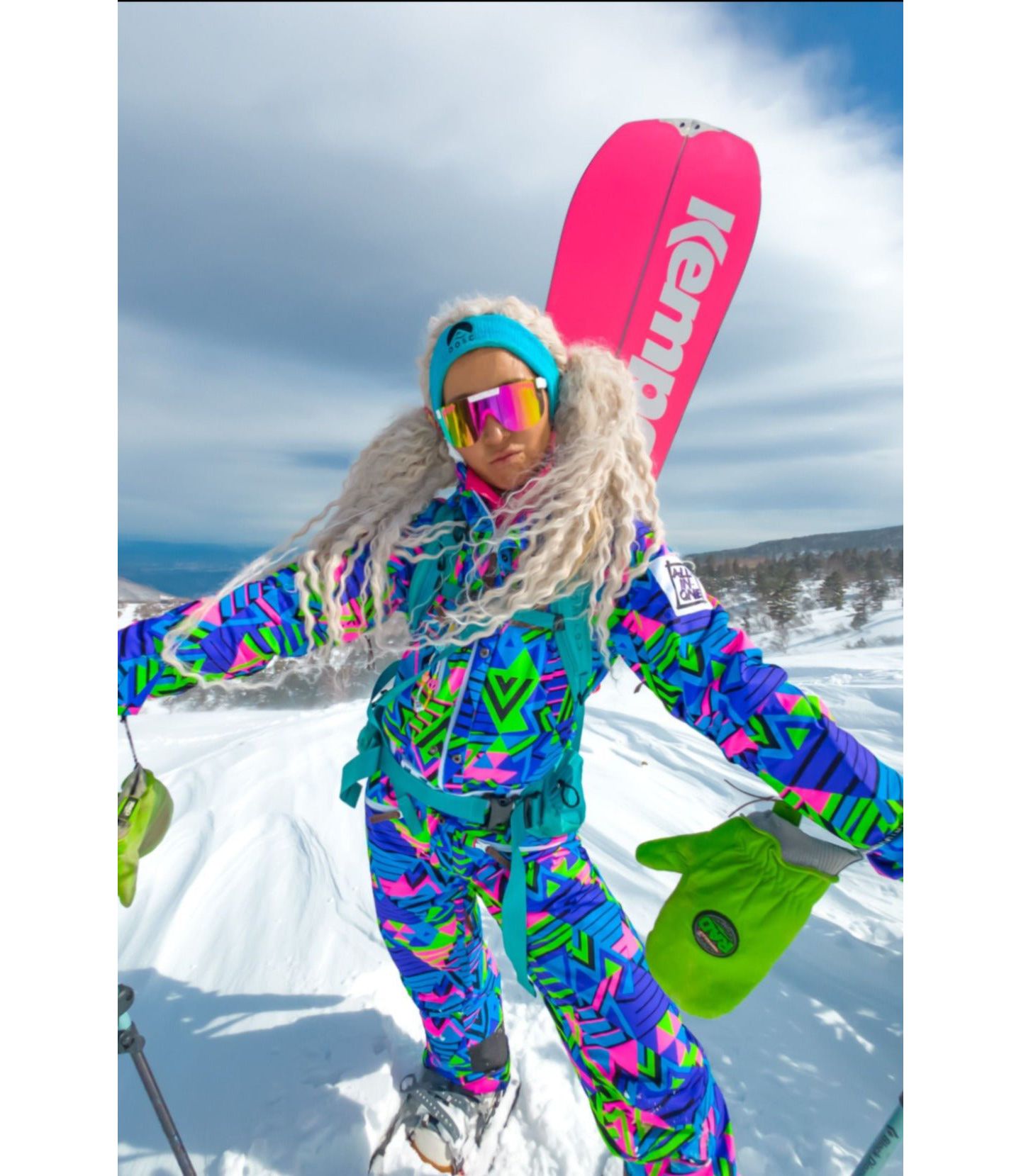 Женские куртки OOSC Clothing Future Shock Ski Suit, цвет: Фиолетовый — фото 5